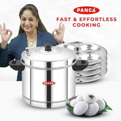 Image 5 of PANCA Stainless Steel Idli Maker 16 Idli 4 Plate Steamer Induction Base