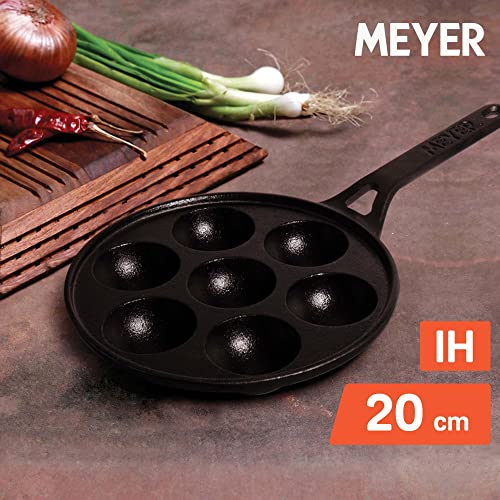 Image 4 of Meyer Pre Seasoned Cast Iron 12 Cavity Appam Patra, 26cm