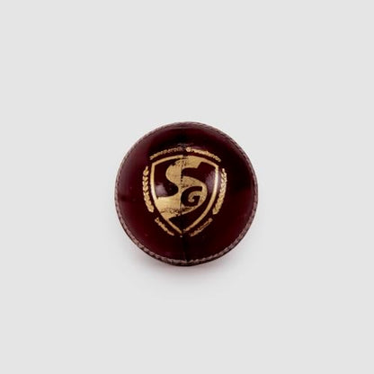 Image 3 of SG Shield 30 Two-Piece Water Proof Cricket Leather Ball Multicolor