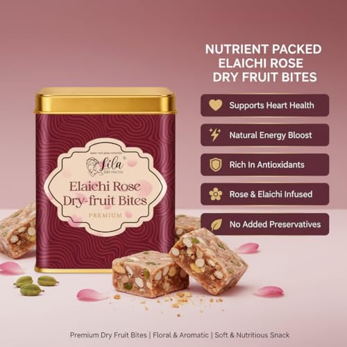 Image 3 of LILA DRY FRUITS Dry Fruit Bites 200 gms Rose Cashew Dry Fruits Barfi