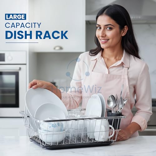 Image 6 of HomeWiz Large Dish Drying Rack 56×43×23 cm