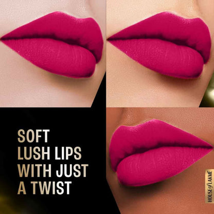 Image 6 of Lakme Forever Matte Lipstick, Made With French Rose Oil Extracts - Pink Petal