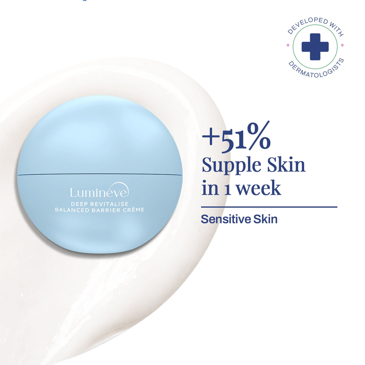 Image 2 of Lumineve Sensitive Skin Moisturizer with Ceramides for Barrier Repair and Soothing Skin