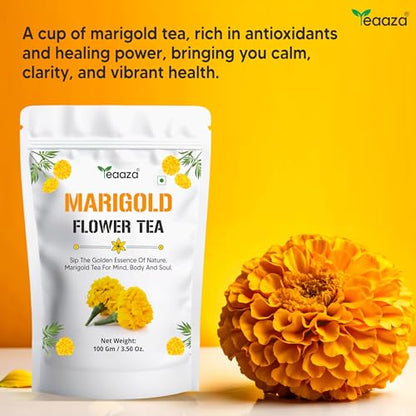 Image 3 of Teaaza Marigold Flower Tea | Natural Sun Dried Marigold Flower 100 Grams, 200 Cups