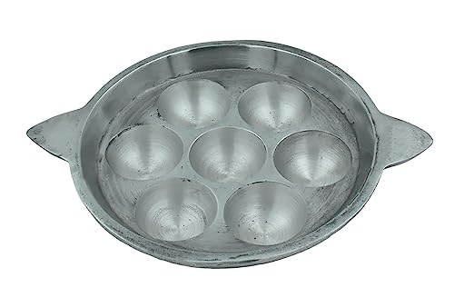 Image 2 of 7pit for the product CooPany Traditional Indolium Appam Patra/Kuzhi Paniyaram Pan/Paniyara Kallu