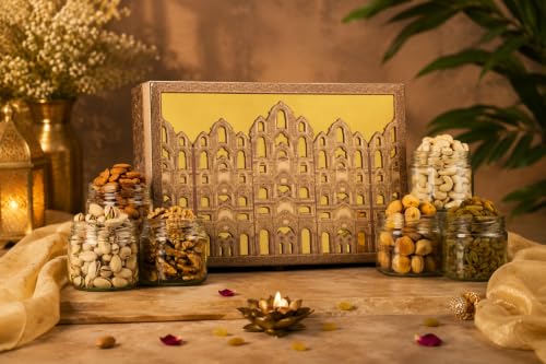 Image 2 of Brown tree Dry Fruit Gift Hamper Mahal 6P 950g