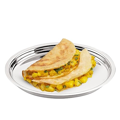 Image 6 of HAZEL Stainless Steel Plates Set 25 cm