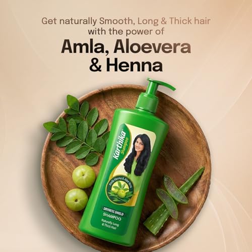 Image 5 of Karthika Dryness Shield Shampoo with Amla, Henna & Aloe Vera 650 ml