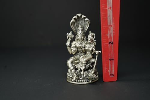 Image 5 of Dista Silvers 3D Vishnu Lakshmi Antique Idol 239.9g