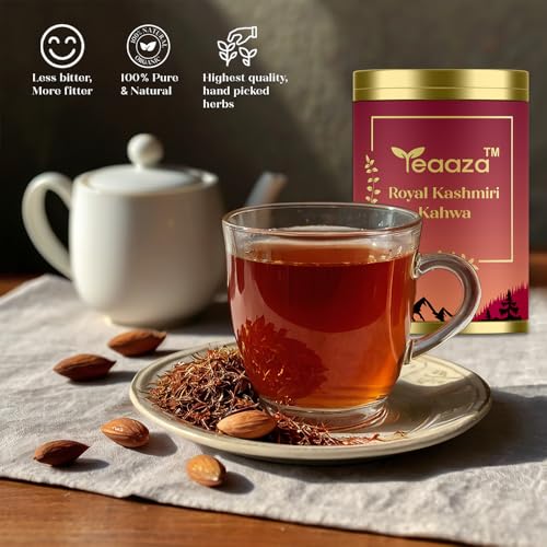Image 3 of Teaaza Royal Kashmiri Kahwa Green Tea, Herbal Tea | 50 Gm Granules