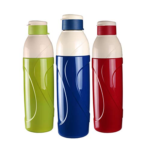 Image 1 of Default Title for the product Cello Puro Classic Plastic Water Bottle Set, 900ml, Set of 3, Assorted