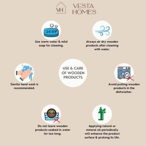 Image 7 of Vesta Homes Neem Wood Spoon, Compact Flip, Spatula/Ladle Set of 3