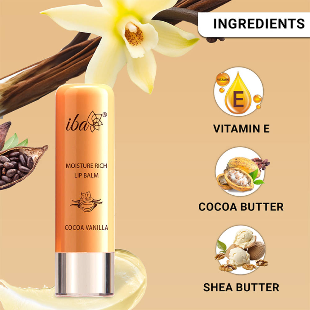 Image 5 of Iba Moisture Rich Lip Balm - Cocoa Vanilla