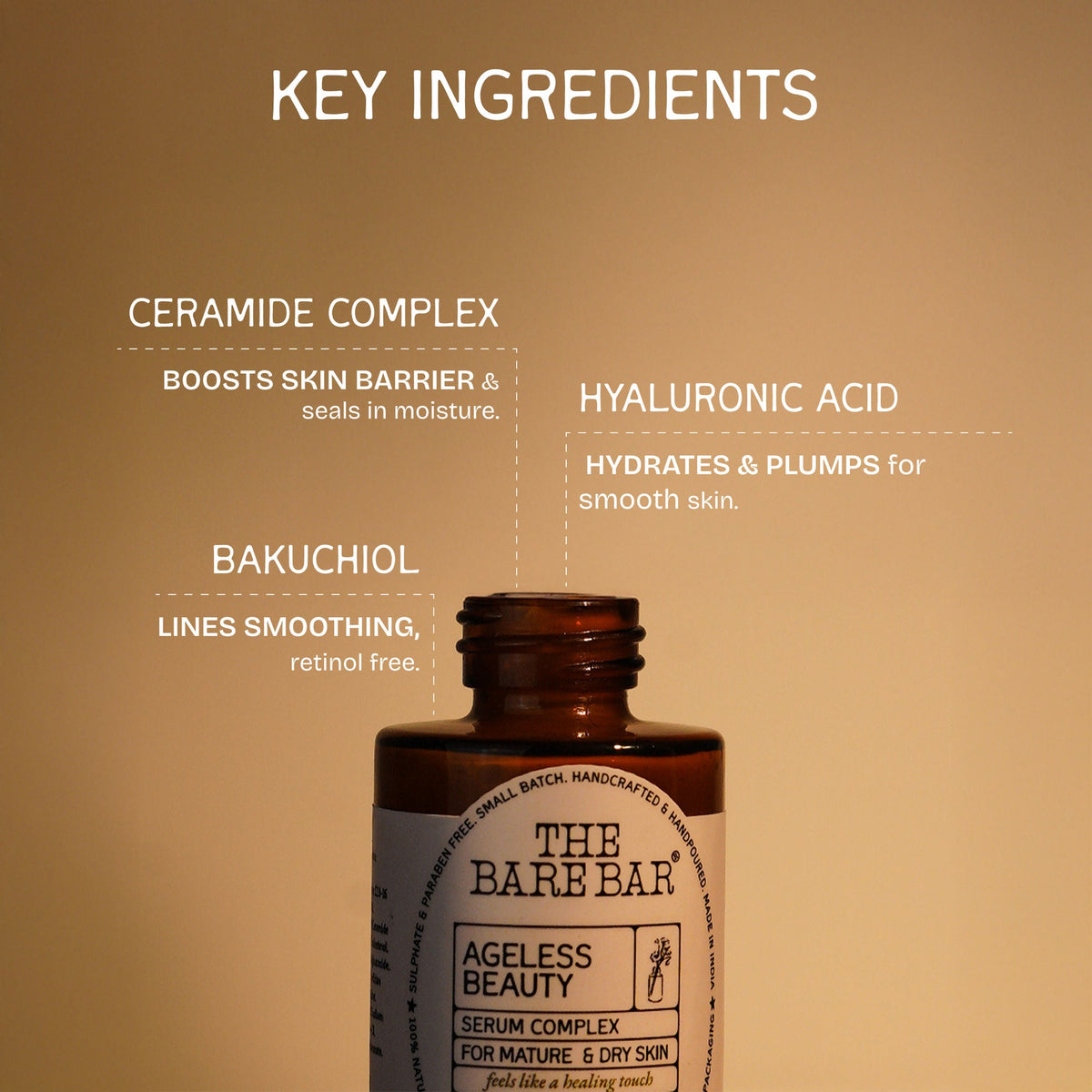 Image 3 of The Bare Bar Ageless Beauty Serum With Bakuchiol & Ceramides
