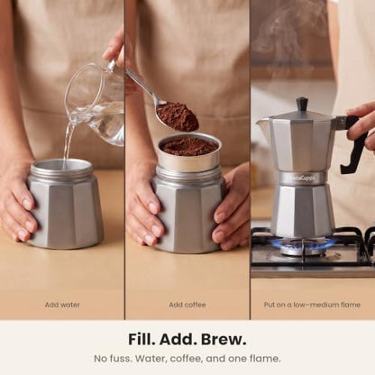 Image 9 of InstaCuppa 2-in-1 Moka Pot Espresso Maker