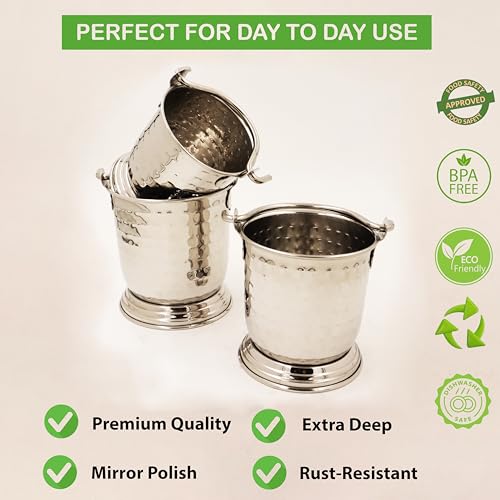 Image 7 of Spillbox Stainless Steel Serving Bucket Mini Set of 3
