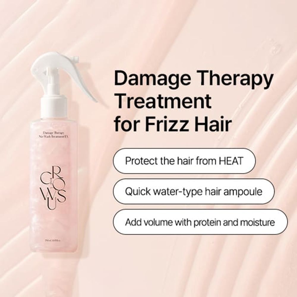 Image 3 of Growus Damage Therapy No-Wash Treatment EX – Leave-In Repair, Heat Protection & Smoothness