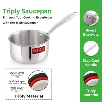 Image 6 of HAZEL Triply Stainless Steel Saucepan