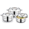 Image 1 of Default Title for the product AVIAS Astra Plus Stainless Steel Casserole Set, 1000ml, 1500ml & 2500ml