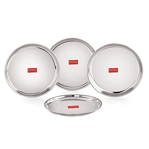 Image 11 of 23.5 CM / Set of 4 for the product HAZEL Stainless Steel Plates