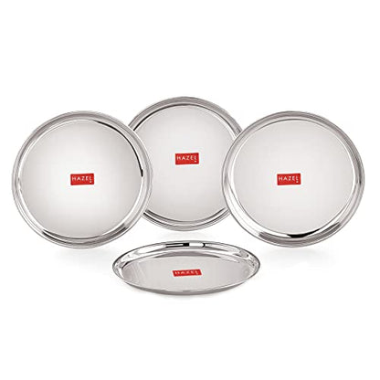 Image 11 of 23.5 CM / Set of 4 for the product HAZEL Stainless Steel Plates