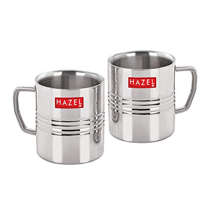 Image 2 of HAZEL Stainless Steel Green Tea Coffee Amrapali Mug Set of 2 300 ml