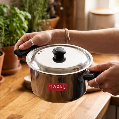 Image 11 of With Knob & Lid / 1 / 1.9 Litres for the product HAZEL Stainless Steel Patila with Lid Cooking Vessel