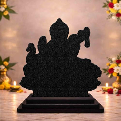 Image 2 of Maa Saraswati Wooden MDF Printed Idol with Stand, 4 x 5 Inch, Pooja Room Decor, Home Temple Mandir Decoration, Religious Gift