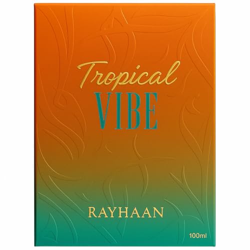 Image 2 of RAYHAAN Tropical Vibe Eau de Parfum Spray for Women & Men – Fruity Floral Woody Long-Lasting Perfume with Mango, Pineapple, Coconut & Amber Notes – Fresh Summer Beach Fragrance