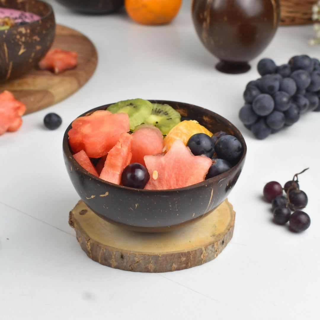 Image 2 of Thenga Artisan Mini Coconut Shell Bowl with Spoon