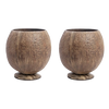 Image 1 of Set of 2 for the product Thenga Handmade Large Coconut Shell Cups