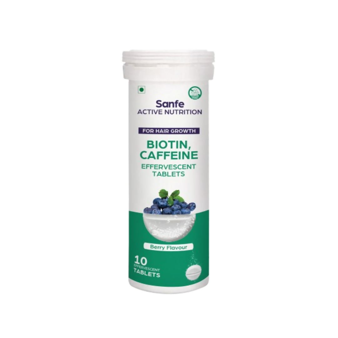 Image 1 of Sanfe Active Nutrition Biotin Caffeine Effervescent Tablets For Hair Growth