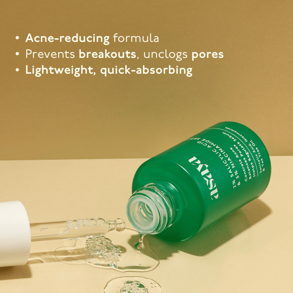 Image 6 of Asaya 2% Salicylic Acid Face Serum For Active Acne & Sebum Control With 5% Niacinamide & Tea Tree Oil