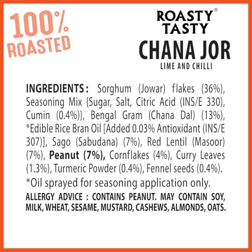 Image 4 of Roasty Tasty Roasted Chana Jor Lime & Chilli Whole Grain Indian Snacks- 200g