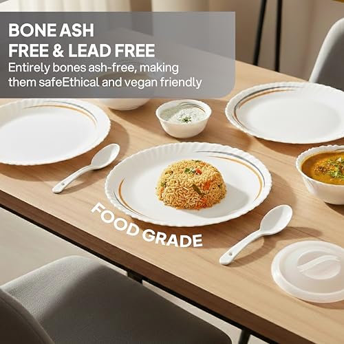 Image 6 of Cello Opalware Dazzle Series Golden Arc Dinner Set, 18 Units
