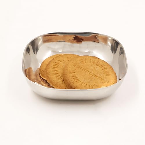 Image 1 of Small-1 for the product Spillbox Stainless Steel Halwa Plates