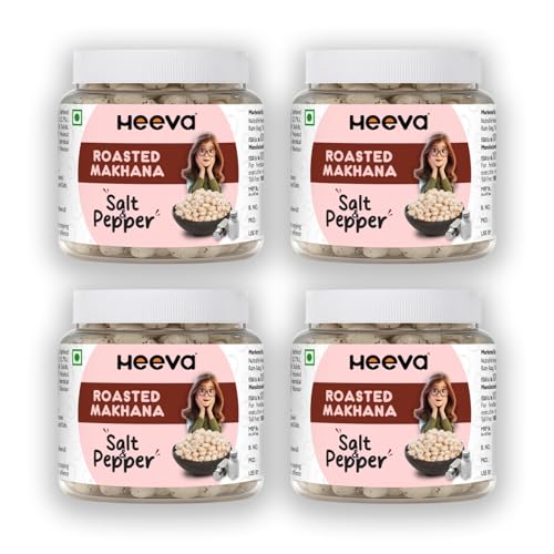 Image 1 of Default Title for the product Heeva Roasted Makhana Foxnut Salt n Pepper Flavour 100g Pack of 4