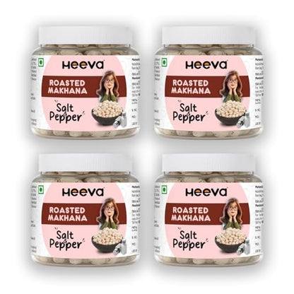 Image 1 of Default Title for the product Heeva Roasted Makhana Foxnut Salt n Pepper Flavour 100g Pack of 4