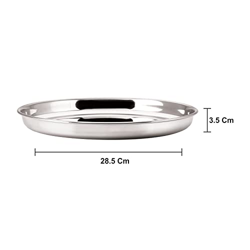 Image 3 of neelam Stainless Steel Buffet Plate 30 cm Set of 6