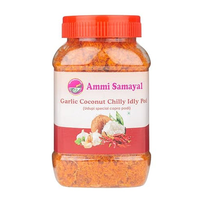 Image 1 of Default Title for the product Ammi Samayal Garlic Coconut Chilly Idli Podi 200g Jar