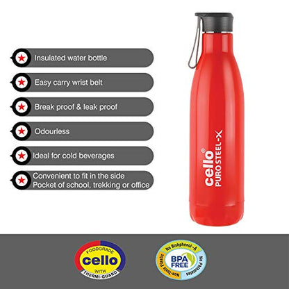 Image 3 of Cello Puro Steel-X Rover 900 Insulated Water Bottle 720 ml
