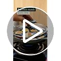 Image 2 of Ember Cookware Pre-Seasoned Cast Iron Appe Pan 20 cm with Glass Lid