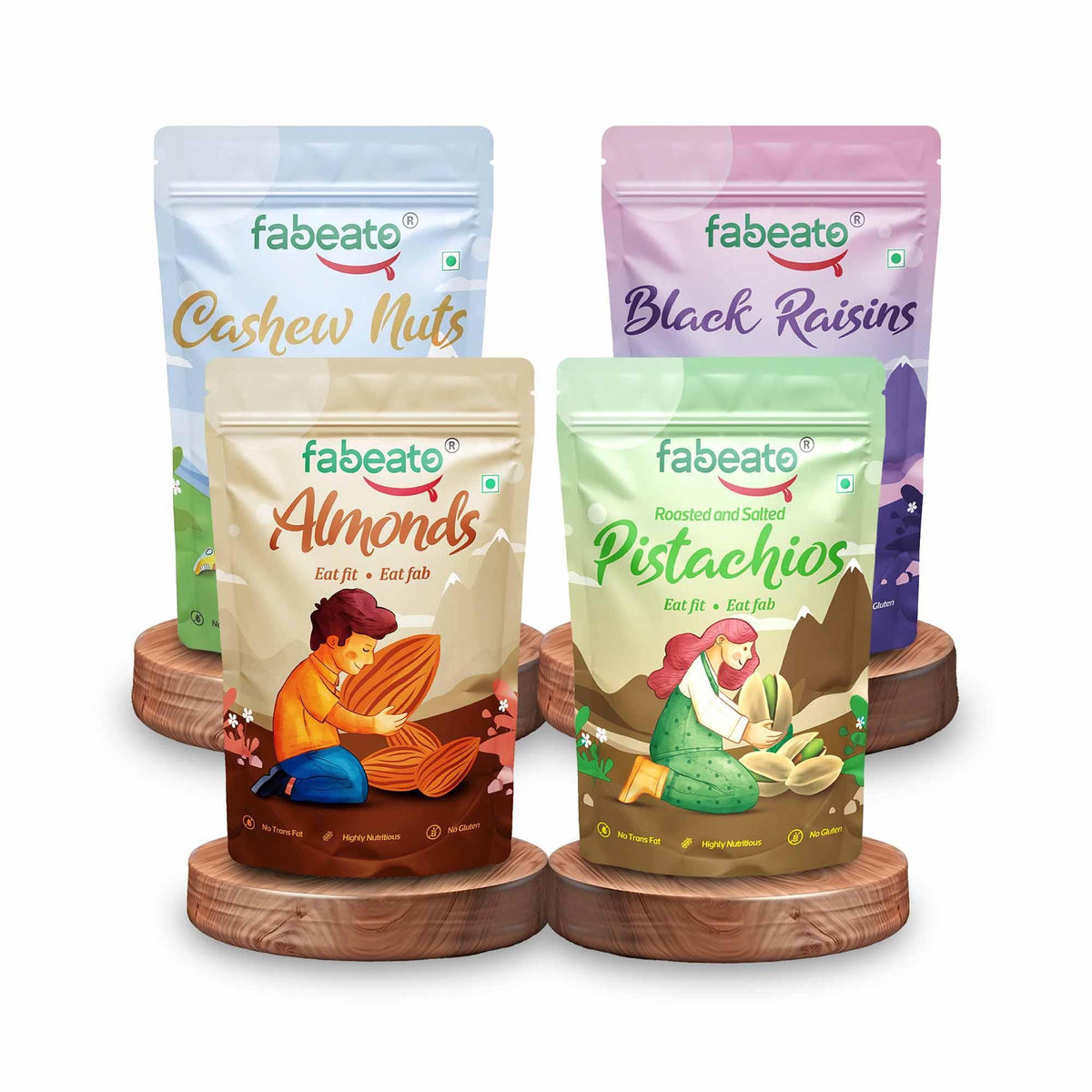 Image 1 of Fabeato Premium Dry Fruits and Nuts 4 Combo