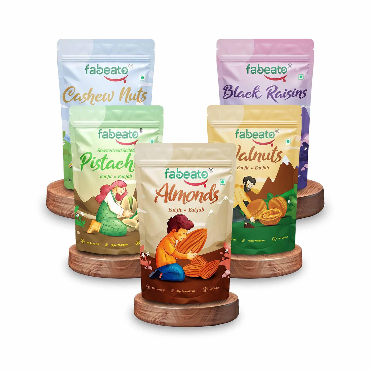 Image 1 of Fabeato Dry Fruits & Nuts Combo of 5