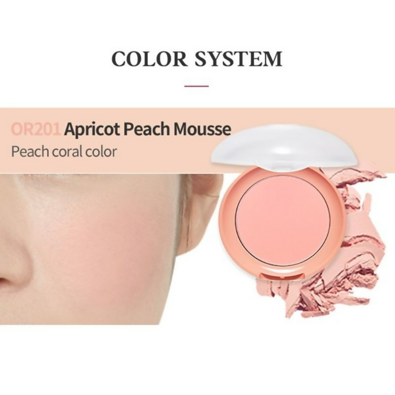 Image 7 of Etude House Lovely Cookie Pressed Powder Blush - Apricot Pea