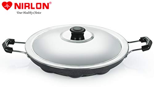 Image 3 of NIRLON Non-Stick 12 Cavity Appam Paniyarakkal with Stainless Steel Lid