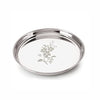 Image 1 of Default Title for the product neelam Stainless Steel 15, 22 Gauge Lazer Etching Thali 33 cm