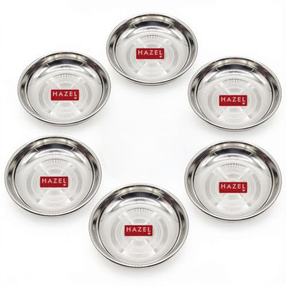 Image 6 of HAZEL Mini Stainless Steel Halwa Plate 100ml Set of 6
