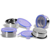 Image 1 of 350 ml, Set of 4 for the product Sumeet Stainless Steel Airtight & Leak Proof L&L Containers Set, Size 350ML -4Pc, Silver