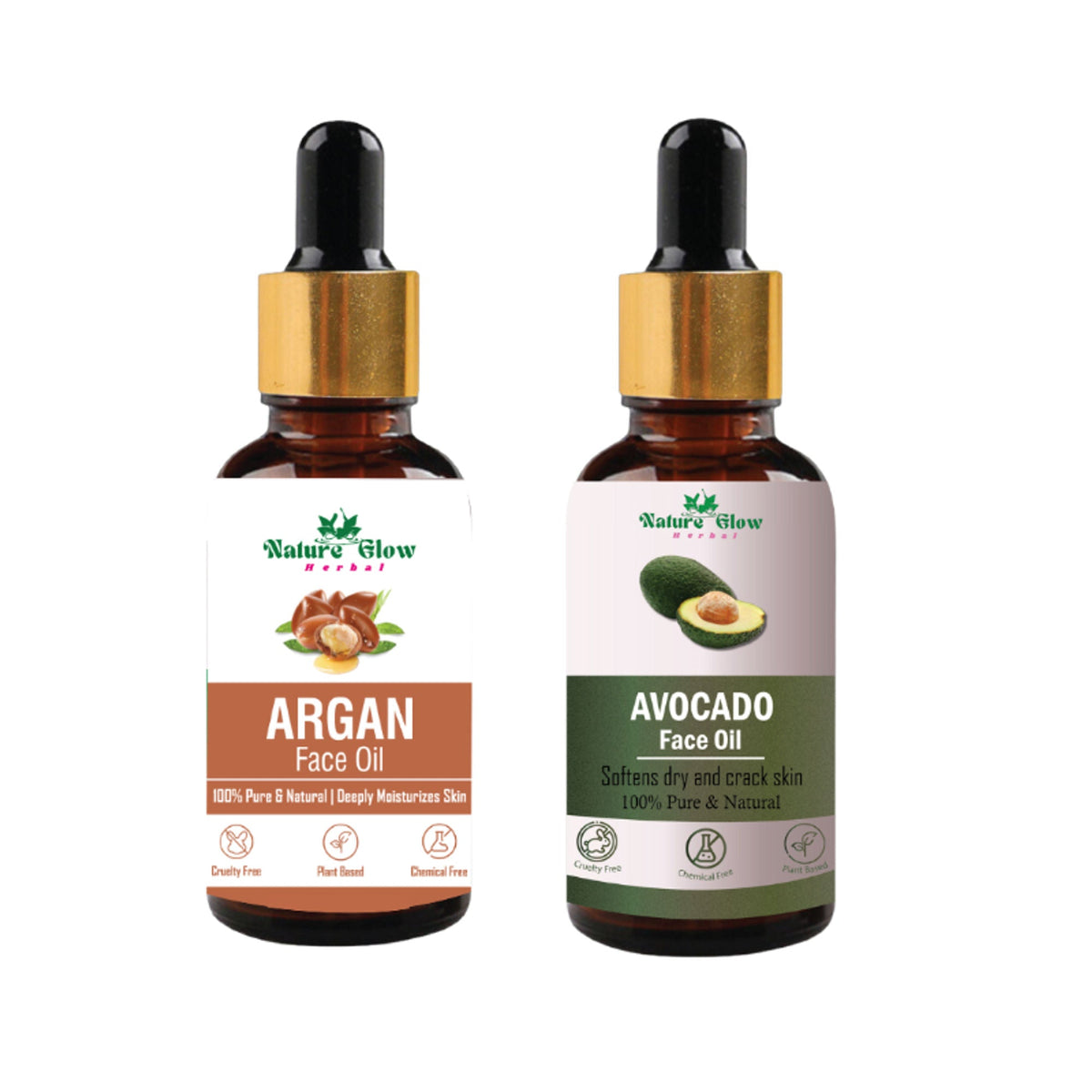 Image 9 of Nature Glow Herbal Argan & Avocado Facial Oil Combo